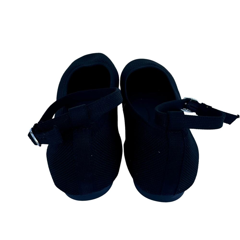 NWT Burudani Black Knit Removable Insole Round Toe Ankle Strap Ballet Flats 9 - Picture 11 of 12